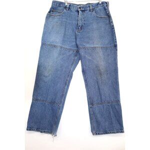Guide Gear Mens Denim Carpenter Jeans 38x30 Heavy Duty Workwear Wide Leg Baggy